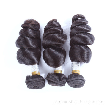 Darling hair 100 % natural brazilian loose deep wave human hair weave